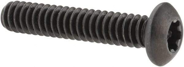 Camcar - #10-24 UNC Torx Plus Drive, Button Screw - Alloy Steel, Black Oxide Finish, Fully Threaded, 1" Length Under Head - USA Tool & Supply