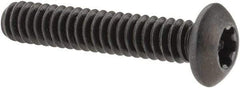 Camcar - #10-24 UNC Torx Plus Drive, Button Screw - Alloy Steel, Black Oxide Finish, Fully Threaded, 1" Length Under Head - USA Tool & Supply