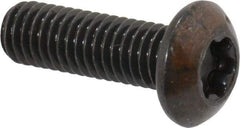 Camcar - #10-32 UNF Torx Plus Drive, Button Screw - Alloy Steel, Black Oxide Finish, Fully Threaded, 5/8" Length Under Head - USA Tool & Supply