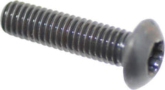 Camcar - #10-32 UNF Torx Plus Drive, Button Screw - Alloy Steel, Black Oxide Finish, Fully Threaded, 3/4" Length Under Head - USA Tool & Supply