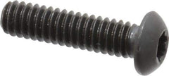 Camcar - 1/4-20 UNC Torx Plus Drive, Button Screw - Alloy Steel, Black Oxide Finish, Fully Threaded, 1" Length Under Head - USA Tool & Supply