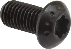 Camcar - 1/4-28 UNF Torx Plus Drive, Button Screw - Alloy Steel, Black Oxide Finish, Fully Threaded, 1/2" Length Under Head - USA Tool & Supply