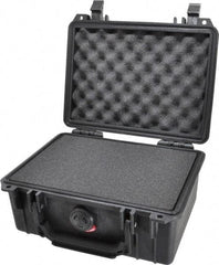 Pelican Products, Inc. - 7-51/64" Wide x 7-9/16" Deep x 4-19/64" High, Clamshell Hard Case - Black, Plastic - USA Tool & Supply