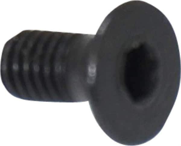 Holo-Krome - M3x0.50 Metric Coarse Hex Socket Drive, 90° Flat Screw - Grade 12.9 Alloy Steel, Black Oxide Finish, 6mm OAL - USA Tool & Supply