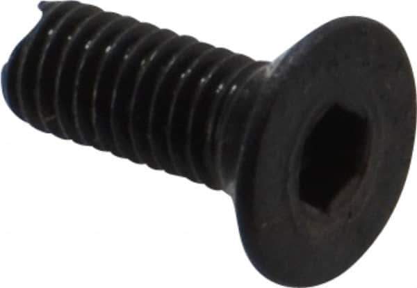 Holo-Krome - M3x0.50 Metric Coarse Hex Socket Drive, 90° Flat Screw - Grade 12.9 Alloy Steel, Black Oxide Finish, 8mm OAL - USA Tool & Supply