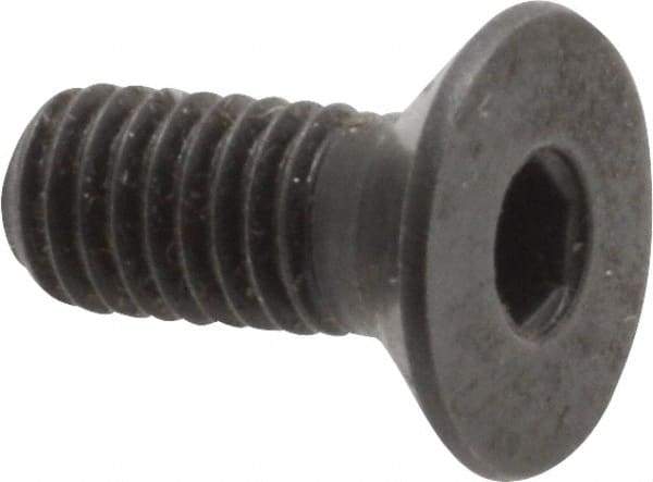 Holo-Krome - M5x0.80 Metric Coarse Hex Socket Drive, 90° Flat Screw - Grade 12.9 Alloy Steel, Black Oxide Finish, Fully Threaded, 12mm OAL - USA Tool & Supply