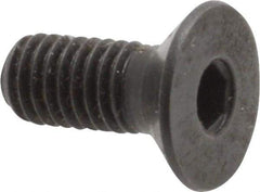 Holo-Krome - M5x0.80 Metric Coarse Hex Socket Drive, 90° Flat Screw - Grade 12.9 Alloy Steel, Black Oxide Finish, Fully Threaded, 12mm OAL - USA Tool & Supply