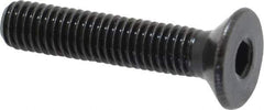 Holo-Krome - M5x0.80 Metric Coarse Hex Socket Drive, 90° Flat Screw - Grade 12.9 Alloy Steel, Black Oxide Finish, Fully Threaded, 25mm OAL - USA Tool & Supply