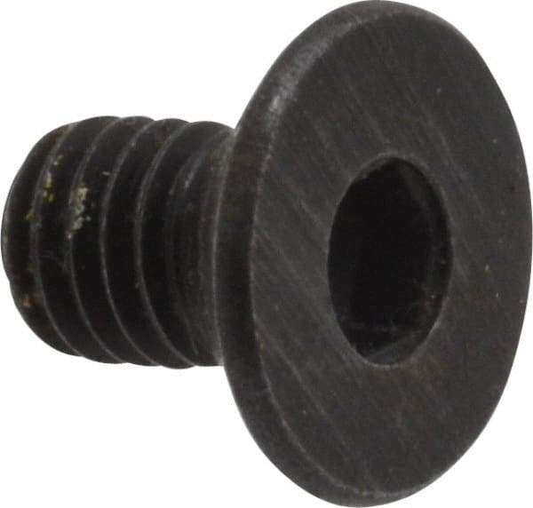 Holo-Krome - M6x1.00 Metric Coarse Hex Socket Drive, 90° Flat Screw - Grade 12.9 Alloy Steel, Black Oxide Finish, Fully Threaded, 10mm OAL - USA Tool & Supply