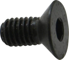 Holo-Krome - M6x1.00 Metric Coarse Hex Socket Drive, 90° Flat Screw - Grade 12.9 Alloy Steel, Black Oxide Finish, Fully Threaded, 12mm OAL - USA Tool & Supply