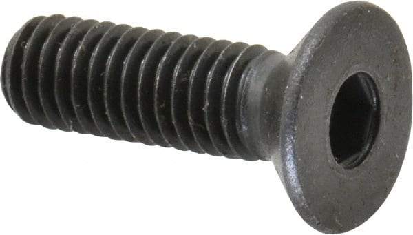 Holo-Krome - M6x1.00 Metric Coarse Hex Socket Drive, 90° Flat Screw - Grade 12.9 Alloy Steel, Black Oxide Finish, Fully Threaded, 20mm OAL - USA Tool & Supply