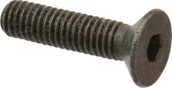 Holo-Krome - M6x1.00 Metric Coarse Hex Socket Drive, 90° Flat Screw - Grade 12.9 Alloy Steel, Black Oxide Finish, Fully Threaded, 25mm OAL - USA Tool & Supply