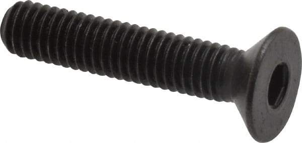 Holo-Krome - M6x1.00 Metric Coarse Hex Socket Drive, 90° Flat Screw - Grade 12.9 Alloy Steel, Black Oxide Finish, Fully Threaded, 30mm OAL - USA Tool & Supply