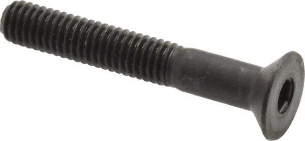 Holo-Krome - M6x1.00 Metric Coarse Hex Socket Drive, 90° Flat Screw - Grade 12.9 Alloy Steel, Black Oxide Finish, Partially Threaded, 40mm OAL - USA Tool & Supply