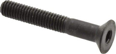 Holo-Krome - M6x1.00 Metric Coarse Hex Socket Drive, 90° Flat Screw - Grade 12.9 Alloy Steel, Black Oxide Finish, Partially Threaded, 40mm OAL - USA Tool & Supply