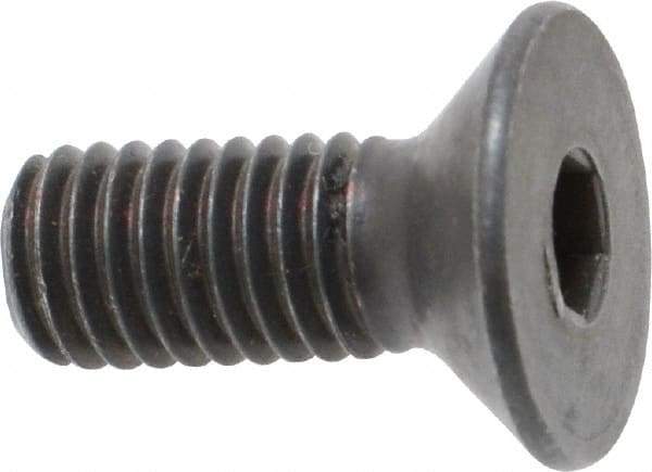 Holo-Krome - M8x1.25 Metric Coarse Hex Socket Drive, 90° Flat Screw - Grade 12.9 Alloy Steel, Black Oxide Finish, Fully Threaded, 20mm OAL - USA Tool & Supply