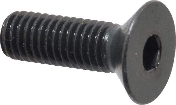 Holo-Krome - M8x1.25 Metric Coarse Hex Socket Drive, 90° Flat Screw - Grade 12.9 Alloy Steel, Black Oxide Finish, Fully Threaded, 25mm OAL - USA Tool & Supply