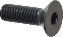 Holo-Krome - M8x1.25 Metric Coarse Hex Socket Drive, 90° Flat Screw - Grade 12.9 Alloy Steel, Black Oxide Finish, Fully Threaded, 25mm OAL - USA Tool & Supply