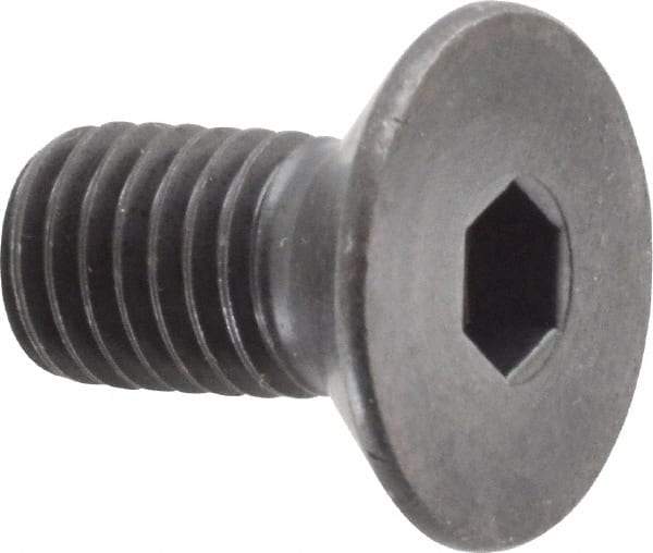 Holo-Krome - M10x1.50 Metric Coarse Hex Socket Drive, 90° Flat Screw - Grade 12.9 Alloy Steel, Black Oxide Finish, Fully Threaded, 20mm OAL - USA Tool & Supply