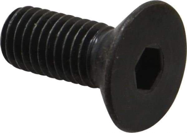 Holo-Krome - M10x1.50 Metric Coarse Hex Socket Drive, 90° Flat Screw - Grade 12.9 Alloy Steel, Black Oxide Finish, Fully Threaded, 25mm OAL - USA Tool & Supply