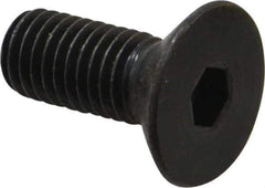 Holo-Krome - M10x1.50 Metric Coarse Hex Socket Drive, 90° Flat Screw - Grade 12.9 Alloy Steel, Black Oxide Finish, Fully Threaded, 25mm OAL - USA Tool & Supply