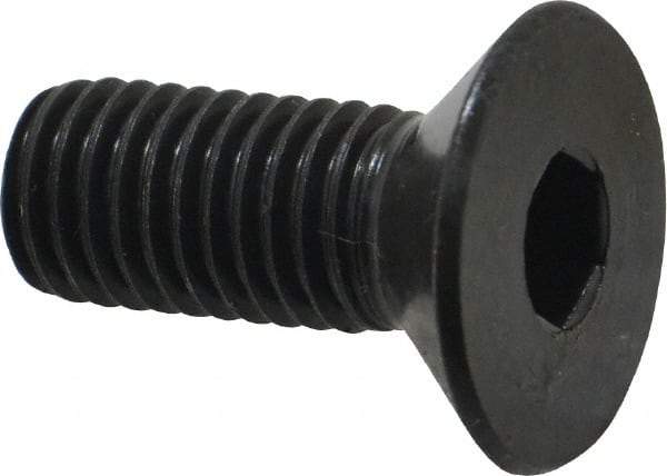Holo-Krome - M12x1.75 Metric Coarse Hex Socket Drive, 90° Flat Screw - Grade 12.9 Alloy Steel, Black Oxide Finish, Fully Threaded, 30mm OAL - USA Tool & Supply