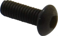 Holo-Krome - M3x0.50 Metric Coarse Hex Socket Drive, Button Screw - Grade 12.9 Alloy Steel, Black Oxide Finish, Fully Threaded, 8mm Length Under Head - USA Tool & Supply