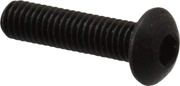 Holo-Krome - M3x0.50 Metric Coarse Hex Socket Drive, Button Screw - Grade 12.9 Alloy Steel, Black Oxide Finish, Fully Threaded, 12mm Length Under Head - USA Tool & Supply