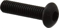 Holo-Krome - M3x0.50 Metric Coarse Hex Socket Drive, Button Screw - Grade 12.9 Alloy Steel, Black Oxide Finish, Fully Threaded, 12mm Length Under Head - USA Tool & Supply