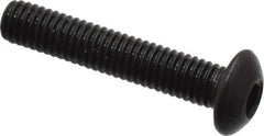 Holo-Krome - M3x0.50 Metric Coarse Hex Socket Drive, Button Screw - Grade 12.9 Alloy Steel, Black Oxide Finish, Fully Threaded, 16mm Length Under Head - USA Tool & Supply