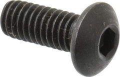 Holo-Krome - M4x0.70 Metric Coarse Hex Socket Drive, Button Screw - Grade 12.9 Alloy Steel, Black Oxide Finish, Fully Threaded, 10mm Length Under Head - USA Tool & Supply