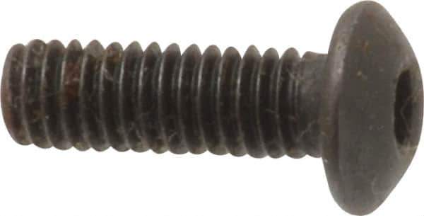 Holo-Krome - M4x0.70 Metric Coarse Hex Socket Drive, Button Screw - Grade 12.9 Alloy Steel, Black Oxide Finish, Fully Threaded, 12mm Length Under Head - USA Tool & Supply