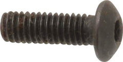 Holo-Krome - M4x0.70 Metric Coarse Hex Socket Drive, Button Screw - Grade 12.9 Alloy Steel, Black Oxide Finish, Fully Threaded, 12mm Length Under Head - USA Tool & Supply
