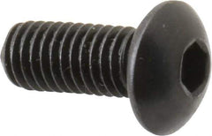 Holo-Krome - M5x0.80 Metric Coarse Hex Socket Drive, Button Screw - Grade 12.9 Alloy Steel, Black Oxide Finish, Fully Threaded, 12mm Length Under Head - USA Tool & Supply