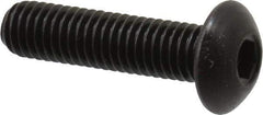 Holo-Krome - M5x0.80 Metric Coarse Hex Socket Drive, Button Screw - Grade 12.9 Alloy Steel, Black Oxide Finish, Fully Threaded, 20mm Length Under Head - USA Tool & Supply