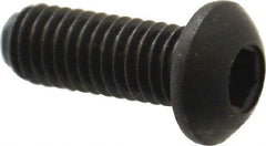 Holo-Krome - M6x1.00 Metric Coarse Hex Socket Drive, Button Screw - Grade 12.9 Alloy Steel, Black Oxide Finish, Fully Threaded, 16mm Length Under Head - USA Tool & Supply