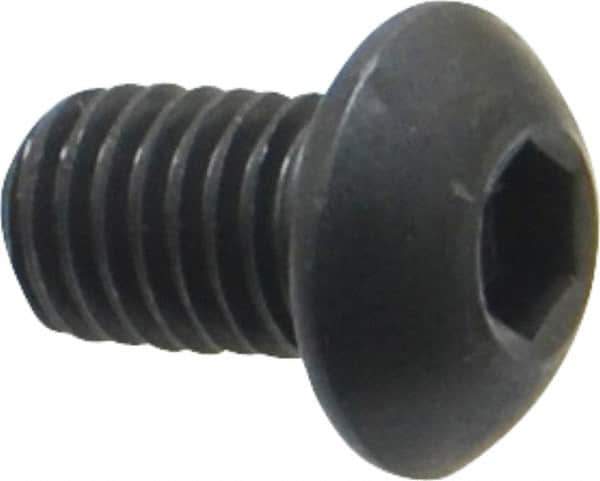 Holo-Krome - M8x1.25 Metric Coarse Hex Socket Drive, Button Screw - Grade 12.9 Alloy Steel, Black Oxide Finish, Fully Threaded, 12mm Length Under Head - USA Tool & Supply