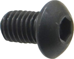 Holo-Krome - M8x1.25 Metric Coarse Hex Socket Drive, Button Screw - Grade 12.9 Alloy Steel, Black Oxide Finish, Fully Threaded, 12mm Length Under Head - USA Tool & Supply