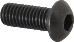 Holo-Krome - M8x1.25 Metric Coarse Hex Socket Drive, Button Screw - Grade 12.9 Alloy Steel, Black Oxide Finish, Fully Threaded, 20mm Length Under Head - USA Tool & Supply