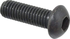 Holo-Krome - M8x1.25 Metric Coarse Hex Socket Drive, Button Screw - Grade 12.9 Alloy Steel, Black Oxide Finish, Fully Threaded, 25mm Length Under Head - USA Tool & Supply