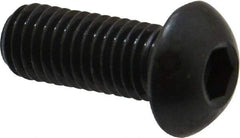 Holo-Krome - M10x1.50 Metric Coarse Hex Socket Drive, Button Screw - Grade 12.9 Alloy Steel, Black Oxide Finish, Fully Threaded, 25mm Length Under Head - USA Tool & Supply