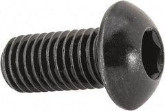 Holo-Krome - M12x1.75 Metric Coarse Hex Socket Drive, Button Screw - Grade 12.9 Alloy Steel, Black Oxide Finish, Fully Threaded, 25mm Length Under Head - USA Tool & Supply