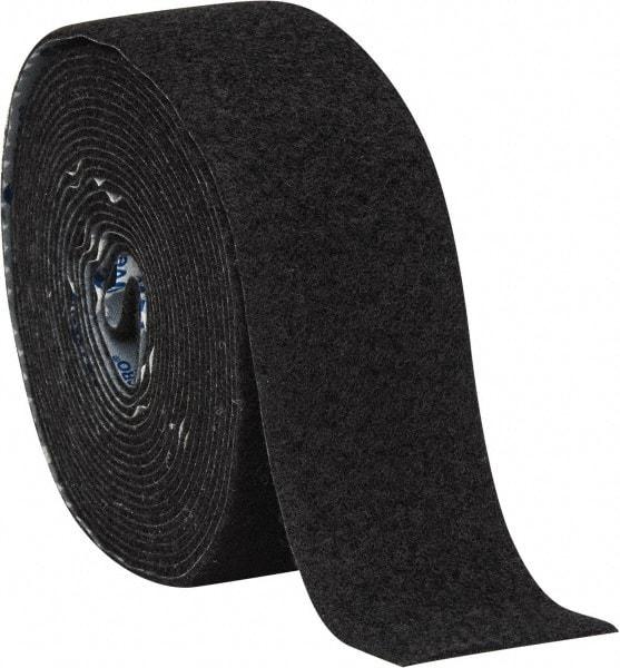 VELCRO Brand - 2" Wide x 5 Yd Long Adhesive Backed Loop Roll - Continuous Roll, Black - USA Tool & Supply