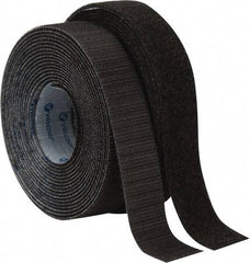 VELCRO Brand - 1" Wide x 5 Yd Long Adhesive Backed Hook & Loop Roll - Continuous Roll, Black - USA Tool & Supply