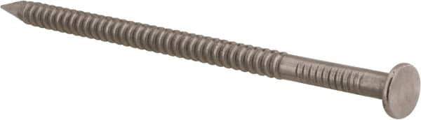 Made in USA - 16D, 8 Gauge, 3-1/2" OAL Common Nails - Ring Shank, 316 Stainless Steel - USA Tool & Supply