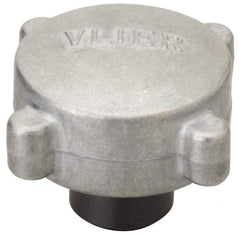 Vlier - 5/16-18 Aluminum Thumb Screw - 2" Head Diam x 13/16" Head Height - USA Tool & Supply