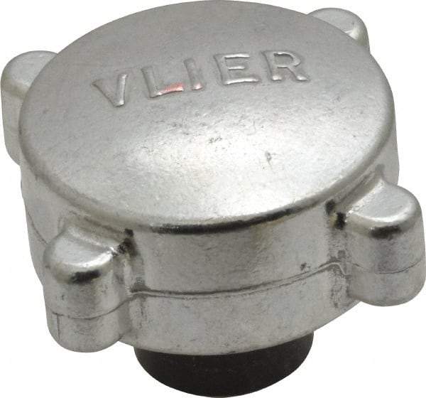 Vlier - 3/8-16 Aluminum Thumb Screw - 2" Head Diam x 13/16" Head Height - USA Tool & Supply