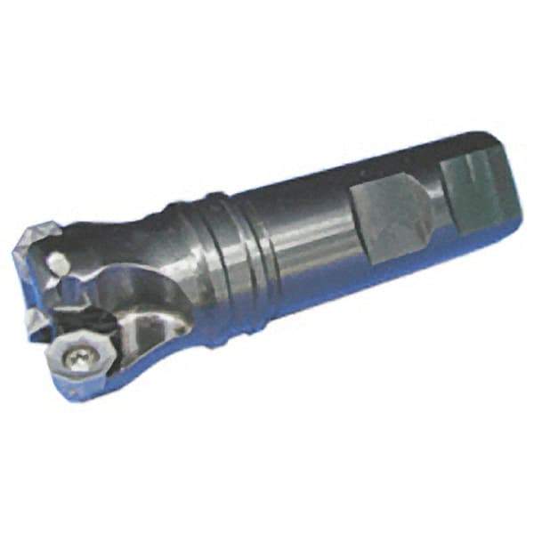 Iscar - 40mm Cut Diam, 32mm Shank Diam, 105mm OAL, Indexable Square Shoulder End Mill - Weldon Shank, Series ChamMill - USA Tool & Supply