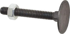 Value Collection - 1/4-20, 2" OAL, 31/32" Head Diam, Steel Elevator Bolt - Uncoated, Flat Head, UNC Thread, Grade 2 - USA Tool & Supply