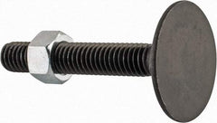 Value Collection - 3/8-16, 2-1/2" OAL, 1-5/16" Head Diam, Steel Elevator Bolt - Uncoated, Flat Head, UNC Thread, Grade 2 - USA Tool & Supply